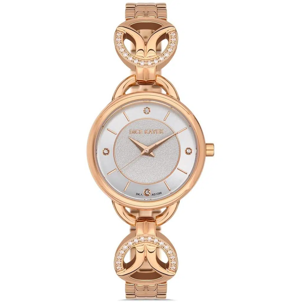 Dice Kayek Kadın Kol Saati Gümüş &amp; Rose - Rose Gold