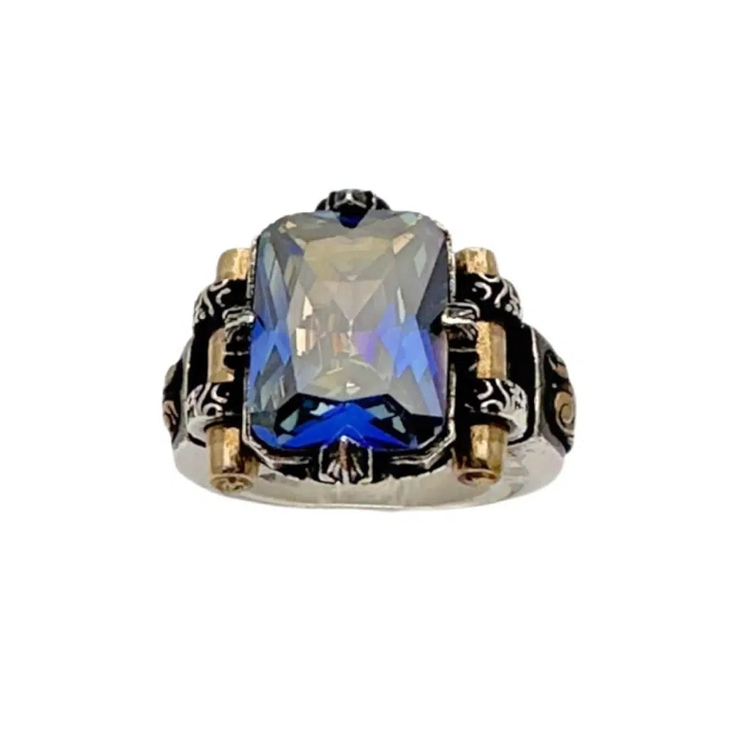 Mistik Topaz Taşlı Erkek Yüzüğü 230047236G25Y Mistik Topaz Taşlı Erkek Yüzüğü 230047236G25Y