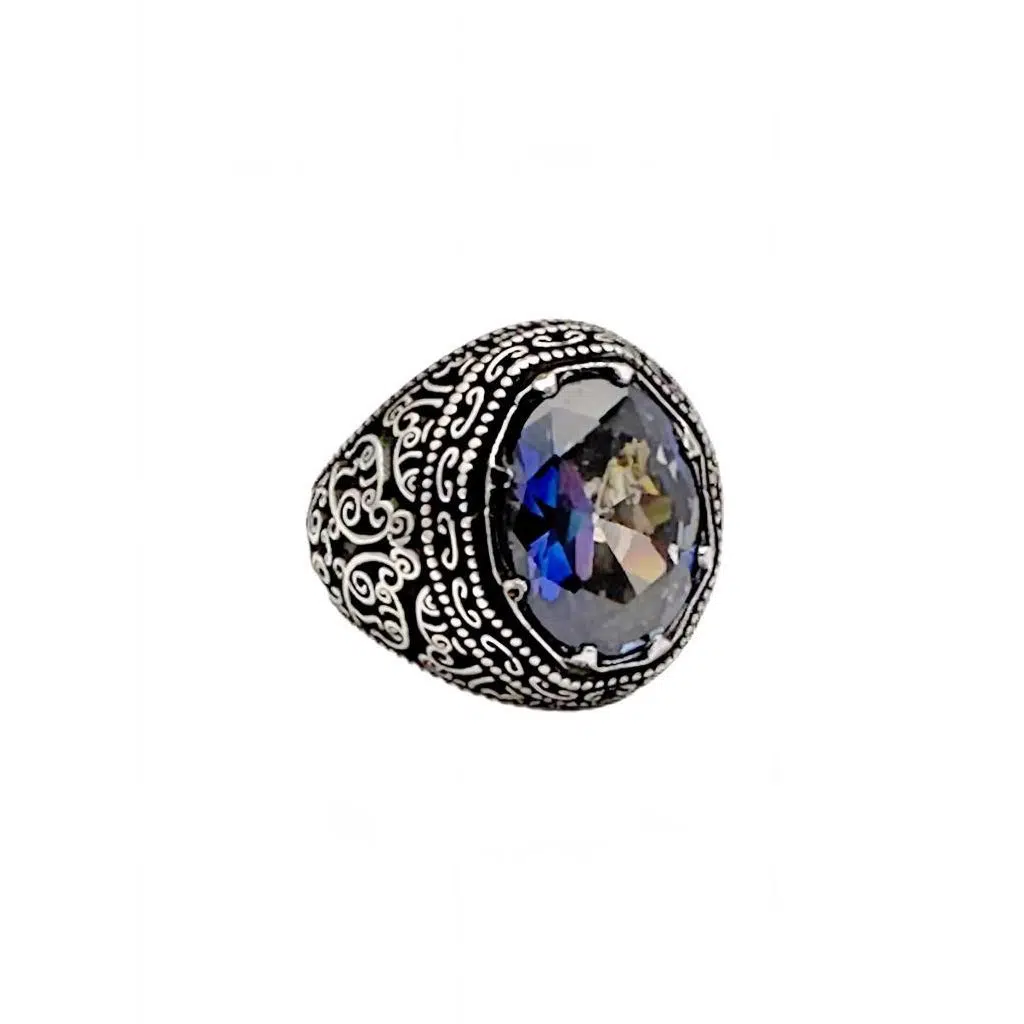 Mistik Topaz Taşlı Erkek Yüzüğü 230047238G19Y Mistik Topaz Taşlı Erkek Yüzüğü 230047238G19Y