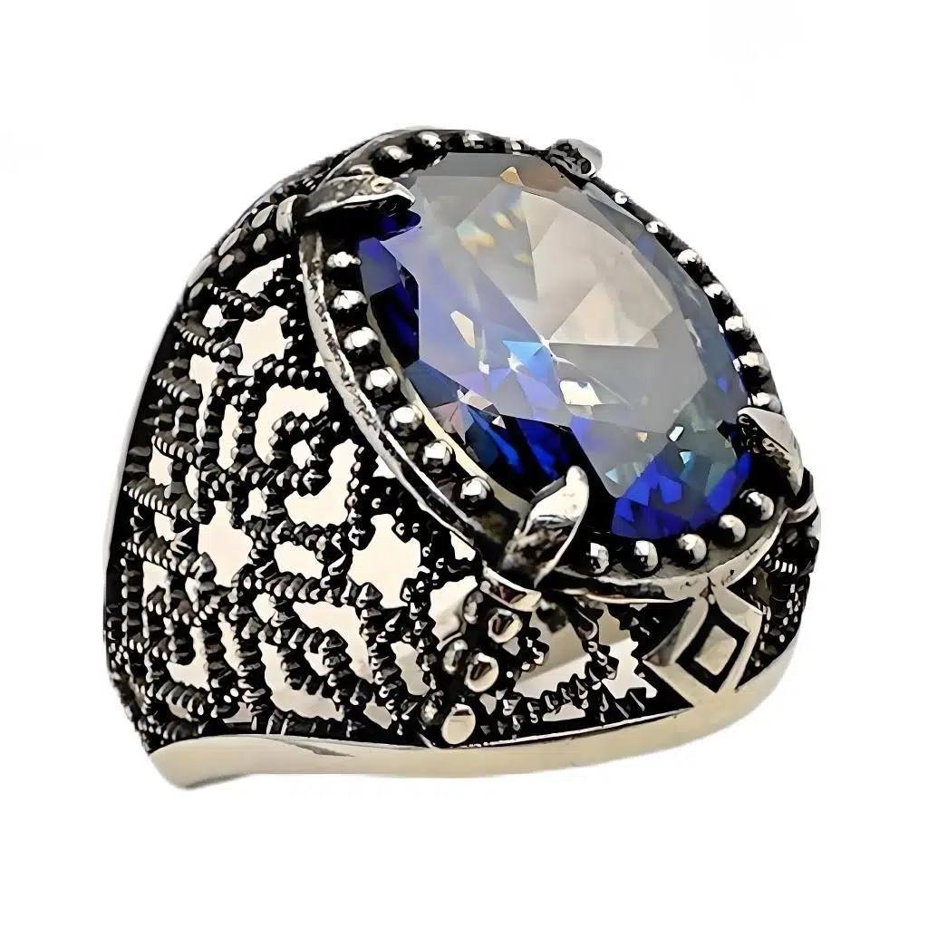 Mistik Topaz Taşlı Gümüş Yüzük 240053175G13Y