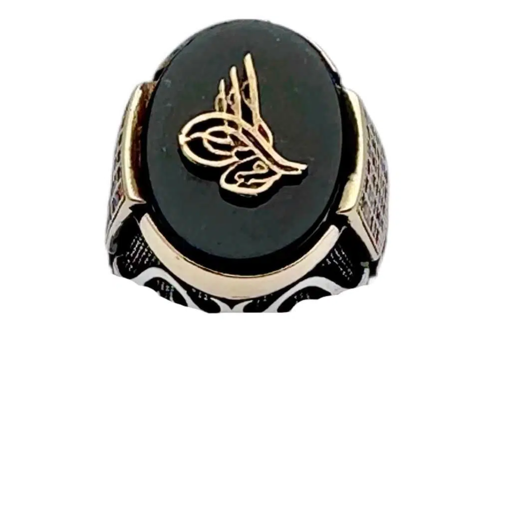 Onyx ve Zirkon Taşlı Erkek Yüzüğü 220045110G15Y Onyx ve Zirkon Taşlı Erkek Yüzüğü 220045110G15Y